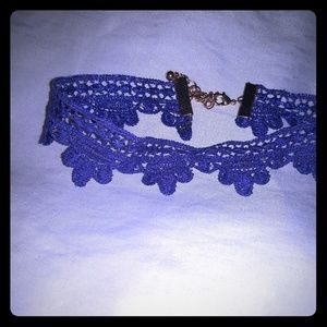 Blue choker